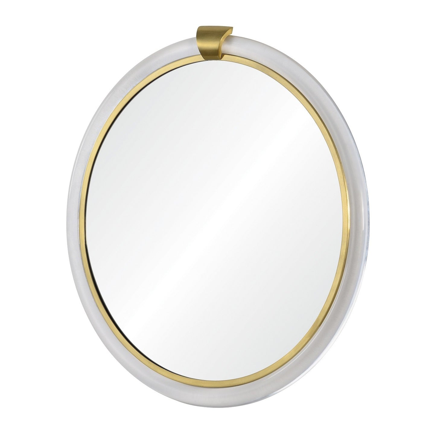 Brownstone Round Acrylic Mirror