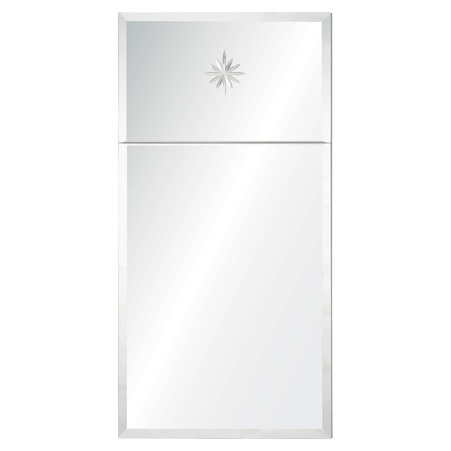 Trumeau Mirror with Etched Star