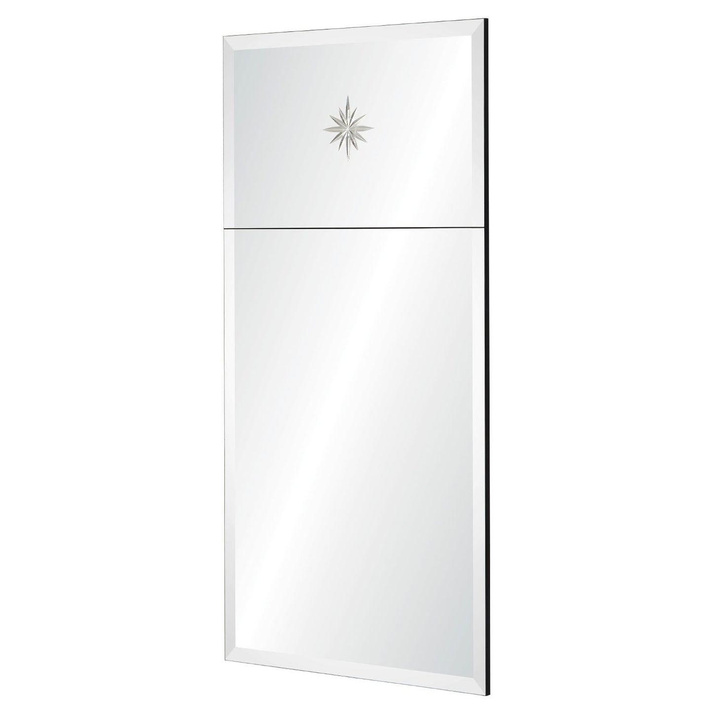 Trumeau Mirror with Etched Star