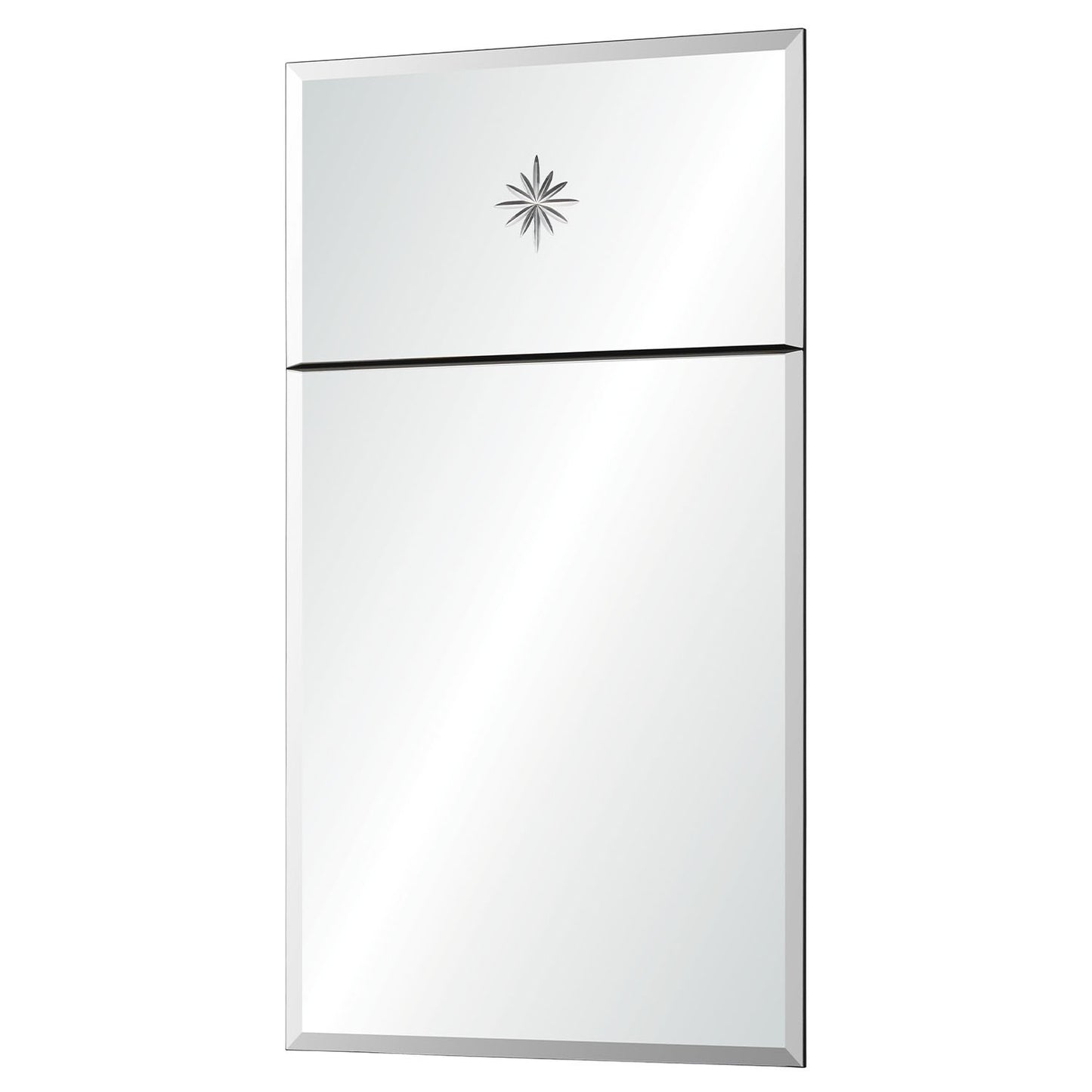 Trumeau Mirror with Etched Star