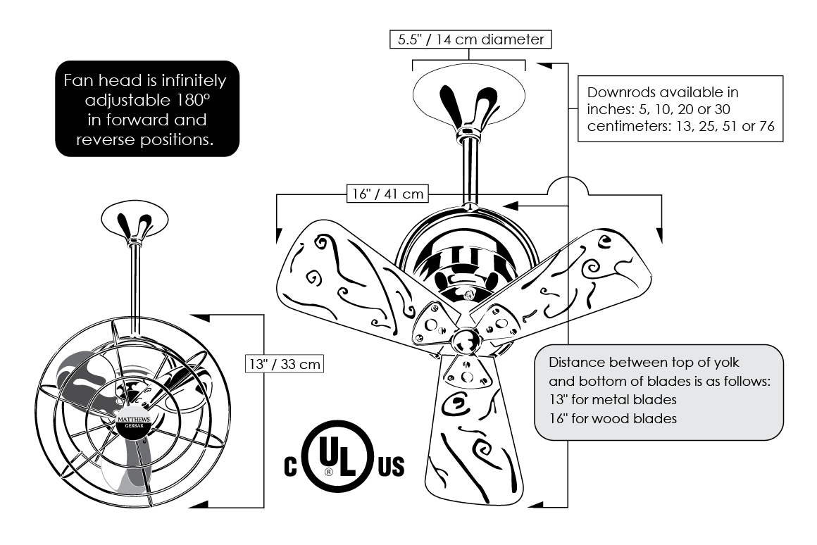 Bianca Wood Blade Fan