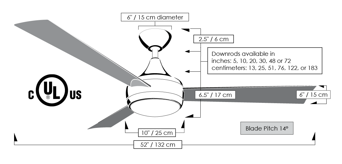 Donaire 52" Wet Fan