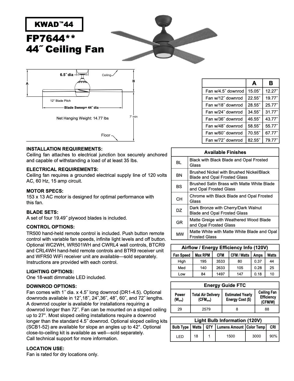 Kwad 44" Fan