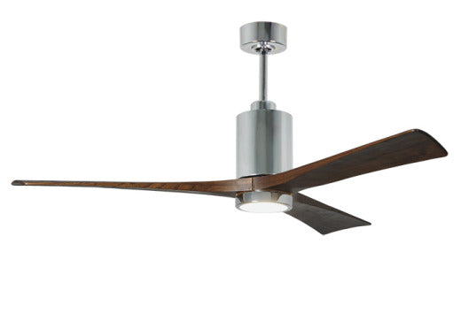 Matthews Ceiling Fan Company Patricia 3 60" Ceiling Ceiling Fan Chrome/Walnut