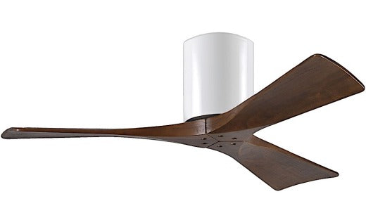 Matthews Ceiling Fan Company Irene 3 Hugger 42" Ceiling Fan White/Walnut Blades