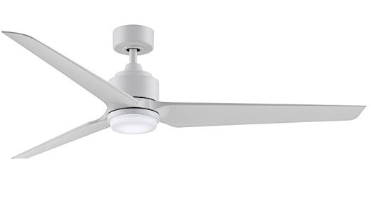 Fanimation TriAire Custom 64" Ceiling Fan in Matte White with Light Kit