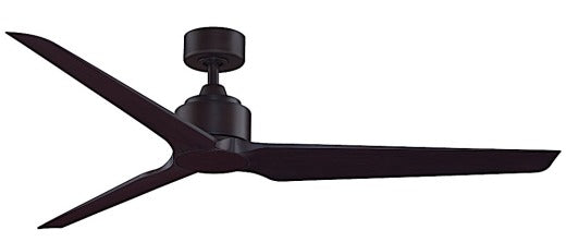 Fanimation TriAire Custom 64" Ceiling Fan in Dark Bronze and Dark Walnut Blades