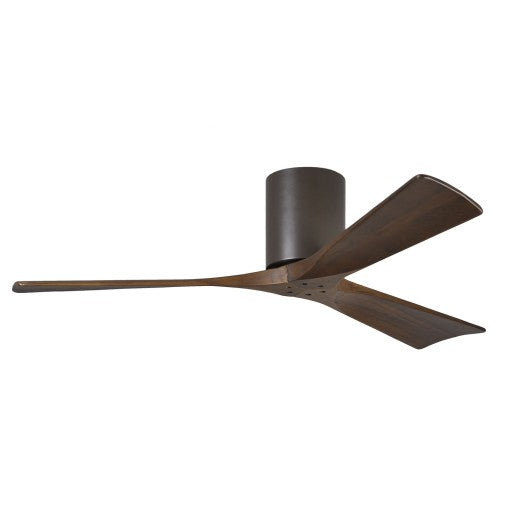 Matthews Ceiling Fan Company Irene 3 Hugger 52" Ceiling Fan Textured Bronze/Walnut Blades