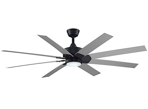Fanimation Levon Custom Ceiling Ceiling Fan 64" With Light Black/Brushed Nickel