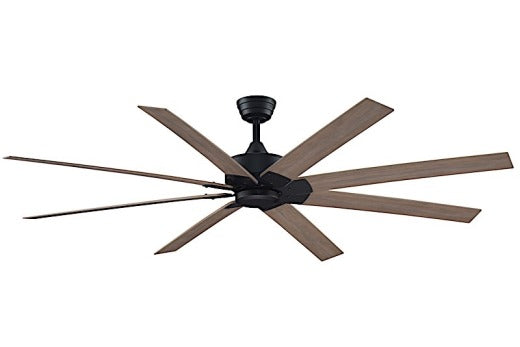 Fanimation Levon Custom 72" Ceiling Fan in Black with Washed Pine Blades