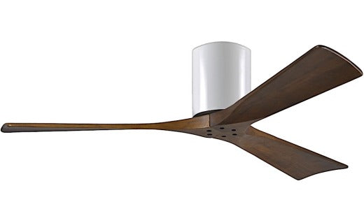 Matthews Ceiling Fan Company Irene 3 Hugger 52" Ceiling Fan White/Walnut Blades