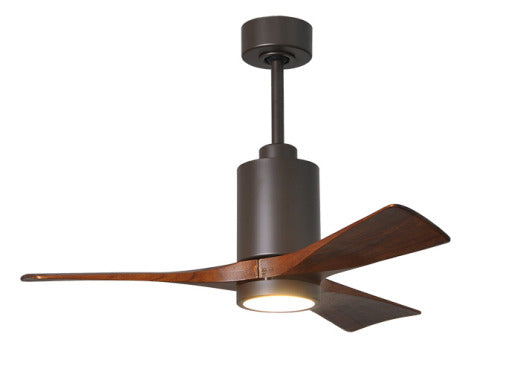 Matthews Ceiling Fan Company Patricia 3 42" Ceiling Ceiling Fan Textured Bronze/Walnut
