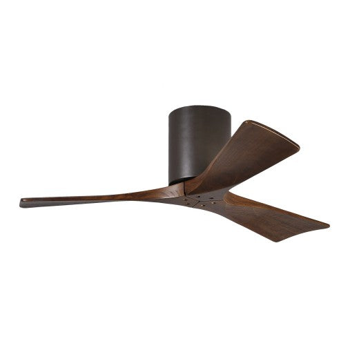 Matthews Ceiling Fan Company Irene 3 Hugger 42" Ceiling Fan Textured Bronze/Walnut Blades