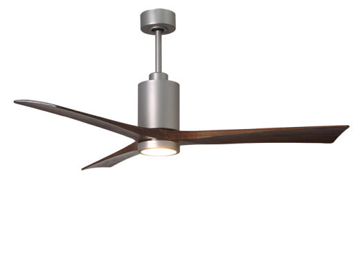 Matthews Ceiling Fan Company Patricia 3 60" Ceiling Ceiling Fan Brushed Nickel/Walnut