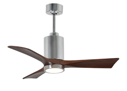 Matthews Ceiling Fan Company Patricia 3 42" Ceiling Ceiling Fan Chrome/Walnut