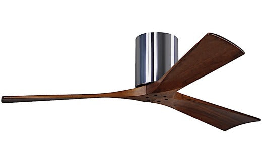 Matthews Ceiling Fan Company Irene 3 Hugger 52" Ceiling Fan Chrome/Walnut Blades