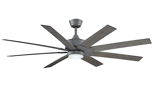 Fanimation Levon Custom Ceiling Ceiling Fan 64" With Light Galvanized/Weathered Wood