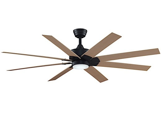 Fanimation Levon Custom Ceiling Ceiling Fan 64" With Light Black/Natural