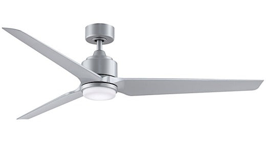 Fanimation TriAire Custom 64" Ceiling Fan in Silver with Light Kit