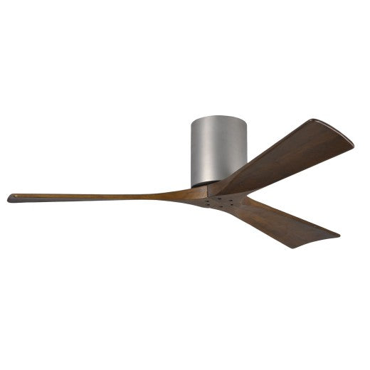 Matthews Ceiling Fan Company Irene 3 Hugger 52" Ceiling Fan Brushed Nickel/Walnut Blades