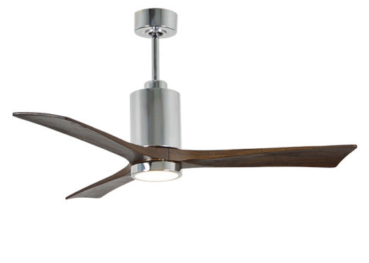Matthews Ceiling Fan Company Patricia 3 52" Ceiling Ceiling Fan Chrome/Walnut