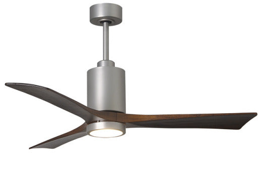 Matthews Ceiling Fan Company Patricia 3 52" Ceiling Ceiling Fan Brushed Nickel/Walnut