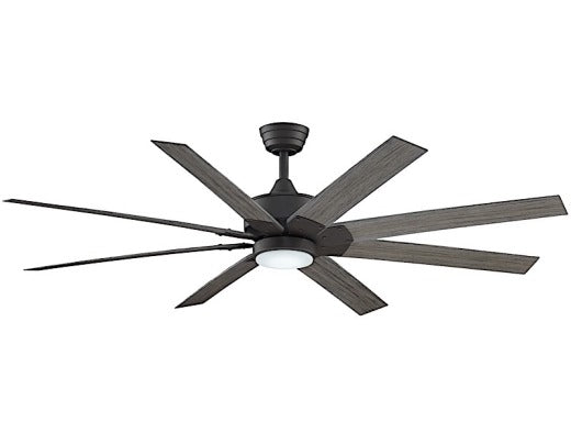 Fanimation Levon Custom Ceiling Ceiling Fan 64" With Light Matte Greige/Weathered Wood