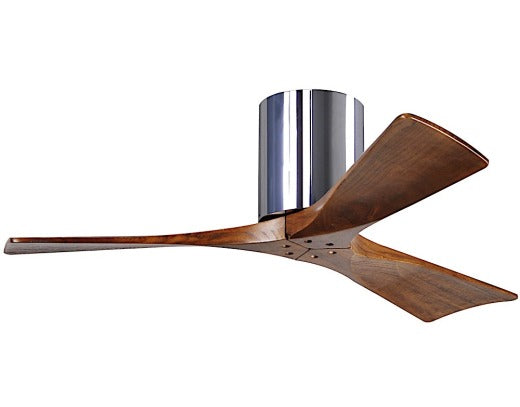 Matthews Ceiling Fan Company Irene 3 Hugger 42" Ceiling Fan Chrome/Walnut Blades