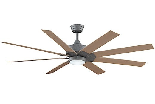 Fanimation Levon Custom Ceiling Ceiling Fan 64" With Light Galvanized/Natural