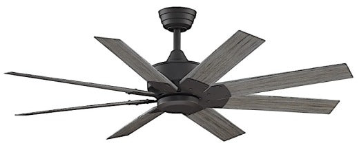 Fanimation Levon Custom 52" Ceiling Fan in Matte Greige with Weathered Wood Blades