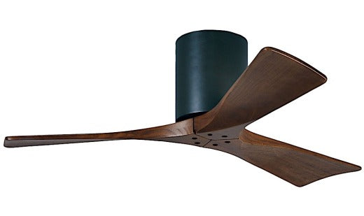 Matthews Ceiling Fan Company Irene 3 Hugger 42" Ceiling Fan Blackl/Walnut Blades