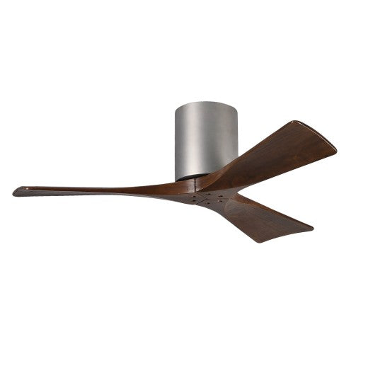 Matthews Ceiling Fan Company Irene 3 Hugger 42" Ceiling Fan Brushed Nickel/Walnut Blades