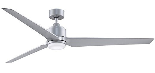Fanimation TriAire Custom 72" Ceiling Fan in Silver with Light Kit