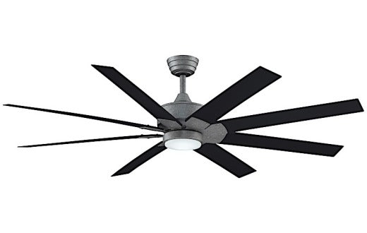 Fanimation Levon Custom Ceiling Ceiling Fan 64" With Light Glavanized/Black