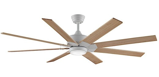 Fanimation Levon Custom 64" Ceiling Fan in Matte With with Light Kit with Natural Blades