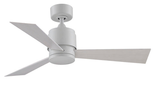 Fanimation Zonix Custom 44" Ceiling Fan in Matte With with Light Kit/White Washed Blades