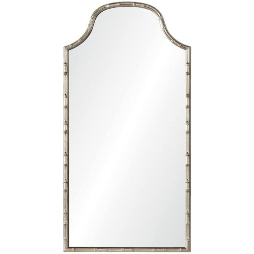 Mirror Home Hand Carved Mirror Finished in Aged Silver Leaf