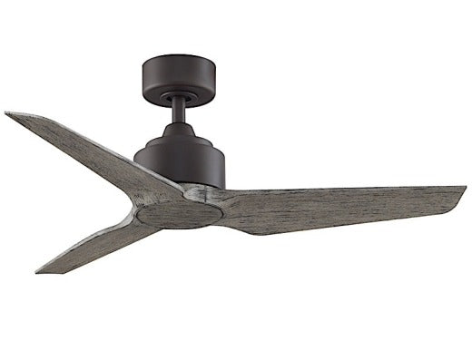 Fanimation TriAire Custom 44" Ceiling Fan in Matte Greige with Weathered Wood Blades