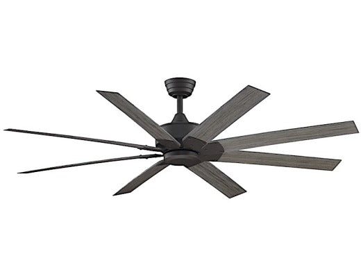 Fanimation Levon Custom 64" Ceiling Fan in Matte Greige with Weathered Wood Blades