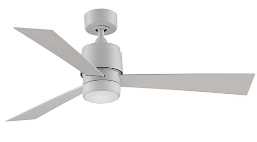 Fanimation Zonix Custom 52" Ceiling Fan in Matte With with Light Kit with White Washed Blades and LED Light Kit