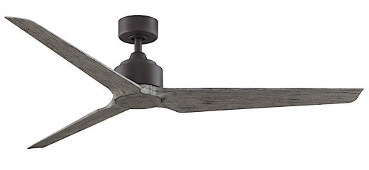 Fanimation TriAire Custom 64" Ceiling Fan in Matte Greige and Weathered Wood Blades