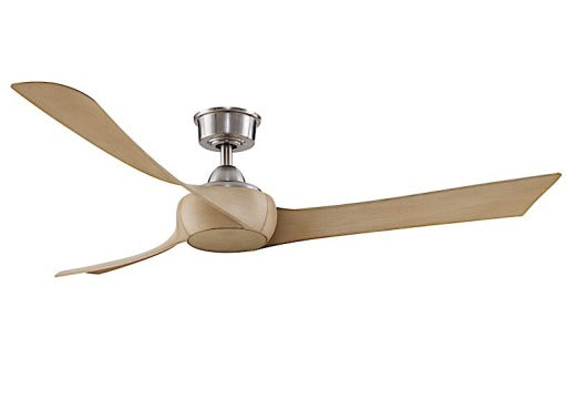 Fanimation Wrap 60" Ceiling Fan in Brushed Nickel with Natural Blades