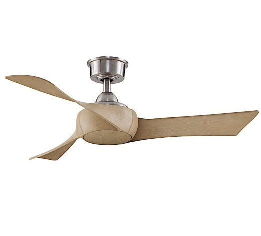 Fanimation Wrap 44" Ceiling Fan in Brushed Nickel with Natural Blades